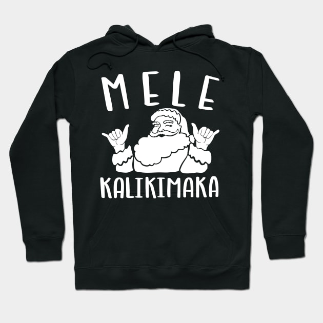 Mele Kalikimaka Santa doing the Shaka Hoodie by SusanaDesigns